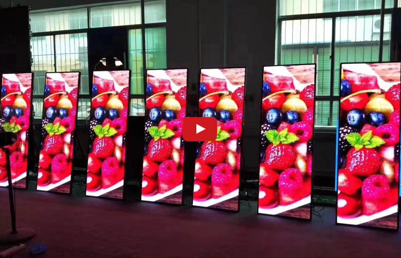 Poster Indoor Advertising Protable LED Panel Display Screen Video Wall
